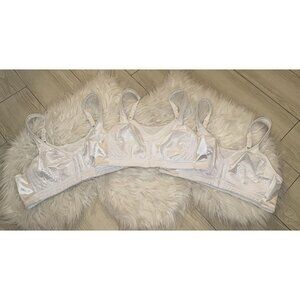 3 Playtex 18 Hour E525 Wire Free Bras Posture Boost PowerSupport Front Close 36B